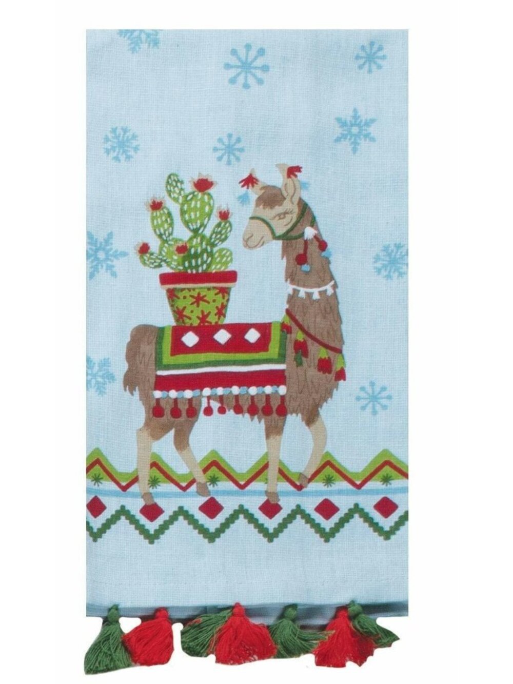 Kitchen Towel Kay Dee Design Blue FA La La Llama Holiday Tea Towel 16" x 26"